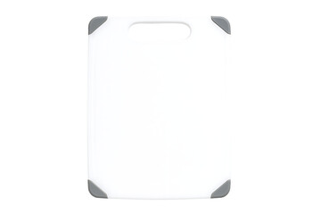 White kitchen cutting board isolated on transparent background