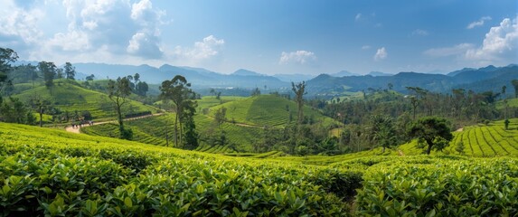 Obraz premium Ranau Sabah: Sabah Tea Plantation