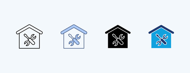 Home Improvement Multiple Icon Illustration Vector