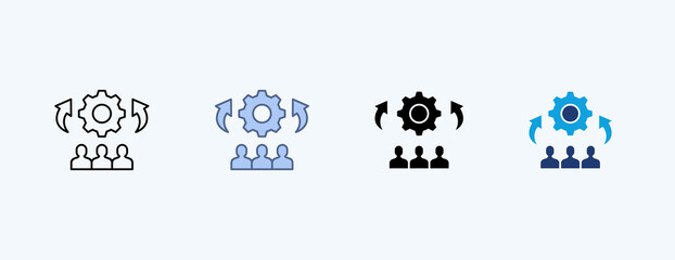 Board Of Directors Multiple Icon Illustration Vector