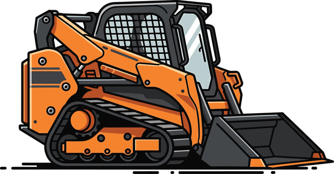 Industrial skid steer loader with tracks for heavy construction work