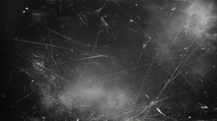 Dunkle Grunge-Textur mit Kratzern und Staub auf schwarzem Hintergrund