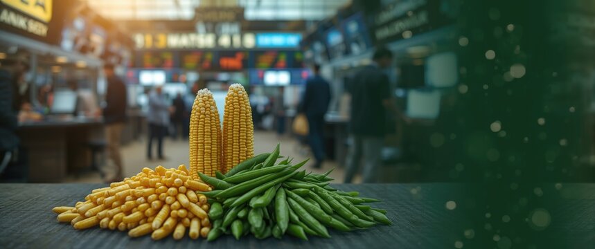 Trading Market for Organic Yellow Corn and Green Soybeans: Edamame, Soybean Inventory, Maize Market, Futures Contracts, Cargo Transport