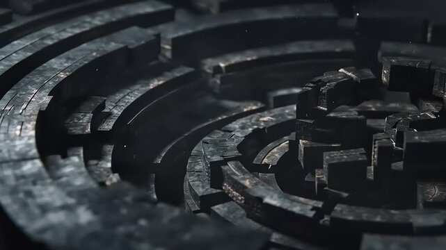 Ancient Colosseum Amphitheater Ruins Dark Atmosphere.