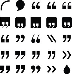 Collection of various quotation marks and punctuation symbols