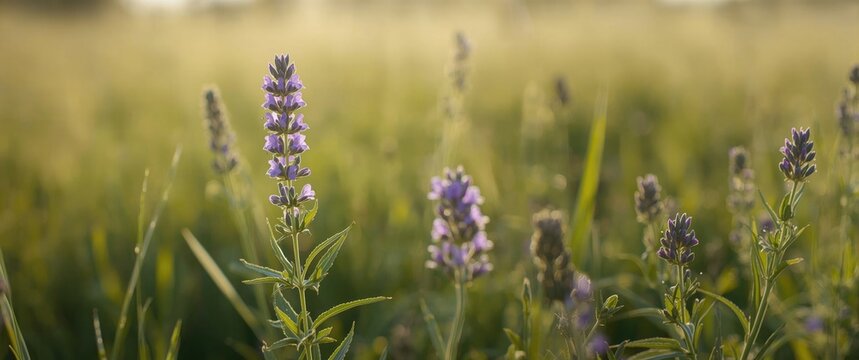 Up-close View of Stunning Purpletop Vervain Flowering in Nature