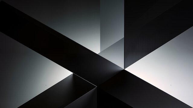 Abstract geometric shapes with light and shadow
