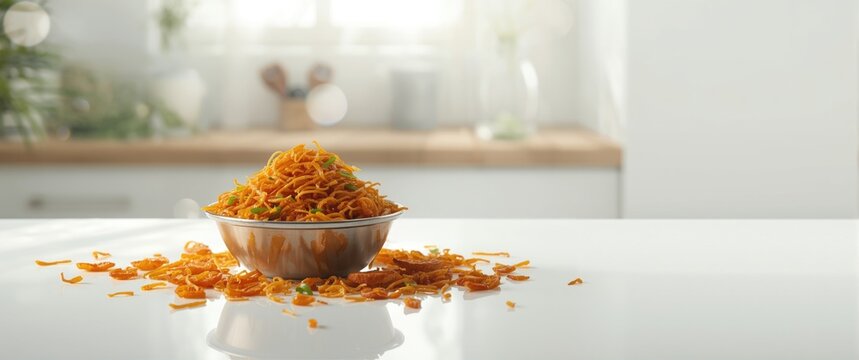 Spicy Fried Stick, Sali Sev, Noodles, and Fryums (Snack Pellets)