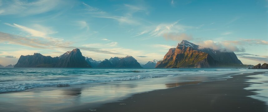 Stunning coastal scenery in northern Lofoten Andenes