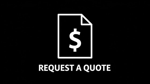 Financial Inquiry: A graphic representation of a dollar sign resting atop a document symbolizing the action of Request a Quote, representing financial planning, quote inquiries, investment.