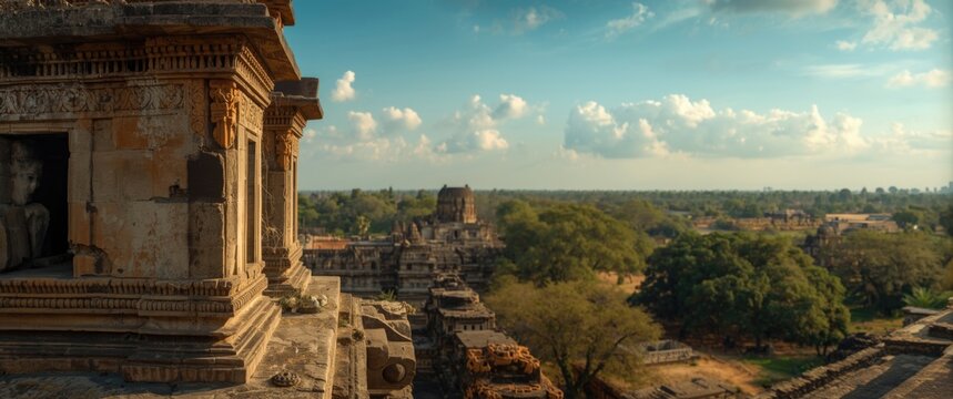 Ancient Architecture of the Vijayanagara Empire at Hampi in the 14th Century