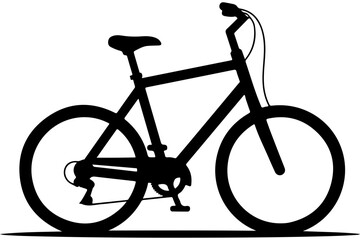 Fototapeta premium Black Bicycle Silhouette Illustration