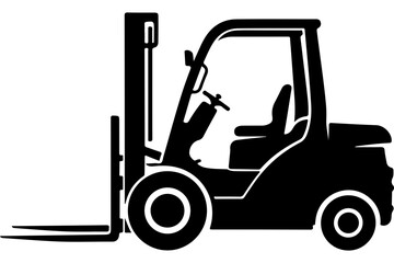Forklift Silhouette Illustration