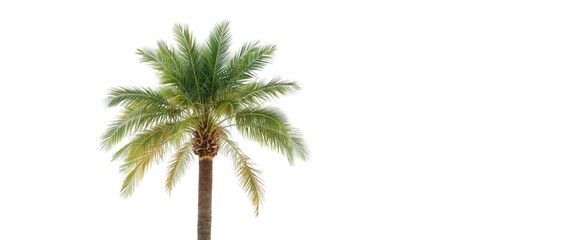 Palm plant tree against a white backdrop