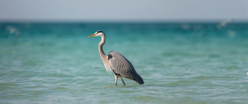 Bahrain's Arad Coast: Grey Heron Sightings