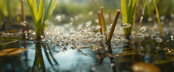 DSLR photography of single cell animals in a duck pond's freshwater microscopy