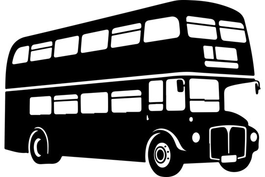 Classic Double-Decker Bus Illustration