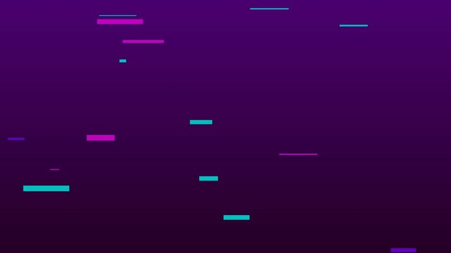 Neon Glitch Blocks Animation - Digital Distortion Effect Motion Background for Edgy Tech and Gaming Content
