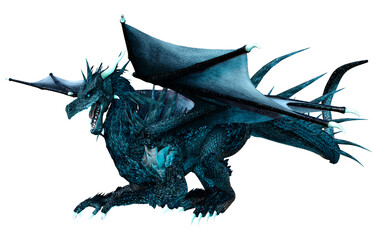 Fototapeta premium 3D Rendering Fairy Tale Dragon on White