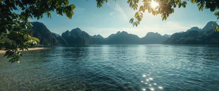 Picturesque scenery of Lake Dayang Bunting in Langkawi, Malaysia