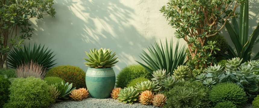 Cactus and succulent garden as a stylish decor idea