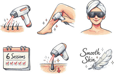 Laser Epilation and Beauty Treatment Set