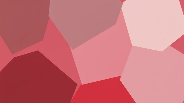 Abstract pink and red geometric polygon background with soft fading and overlapping transparency effects.