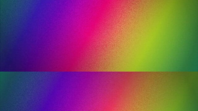Abstract Rainbow Gradient Split Screen Animation, Multicolor Spectrum Texture Background, Digital Color Transition, 4K