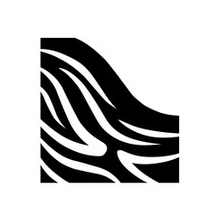 black and white zebra corner pattern