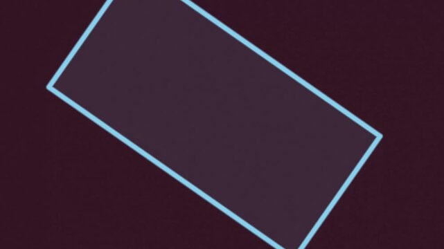 A blue outlined rectangle motion video background with dark colors