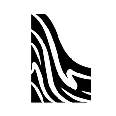 black and white zebra corner pattern