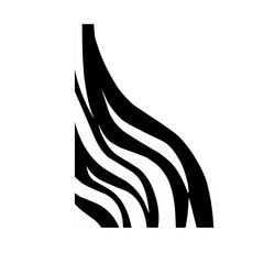 black and white zebra corner pattern