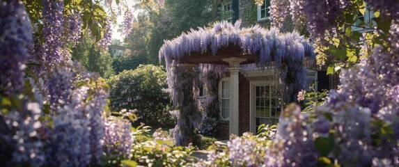 Obraz premium Wisteria Bloom at Dumbarton House