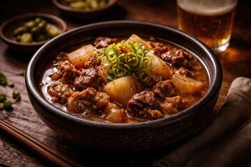 Comforting Gyusuji Nikomi Stew with Beef Tendon and Daikon
