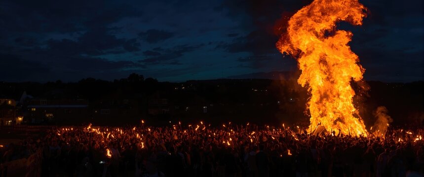 Torch Lighting at Lewes Bonfire Festival