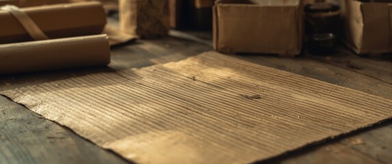 Old-fashioned kraft paper texture featuring striped design for wrapping