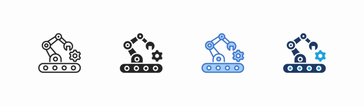 Set of automation icon collection in multiple style. Icon suitable for web and mobile application