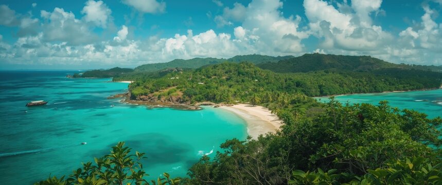 El Yunque National Forest near Baracoa, Guantanamo province, Cuba featuring background, water, sky, beach, summer, travel, nature, trees, landscape, forest