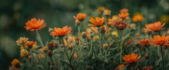 Fototapeta premium Are flowers just the result of emotionless, mechanical evolution or the work of a sensitive, loving, and creative artist? - Late summer flowers