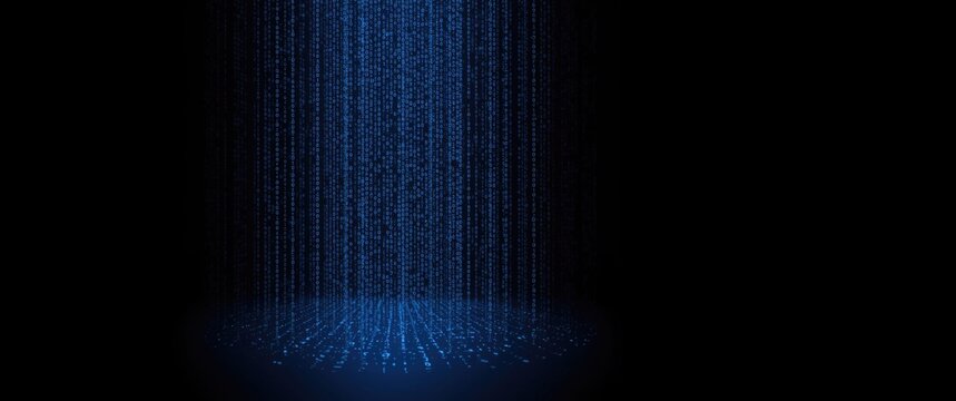 Binary code as an abstract depiction of technology