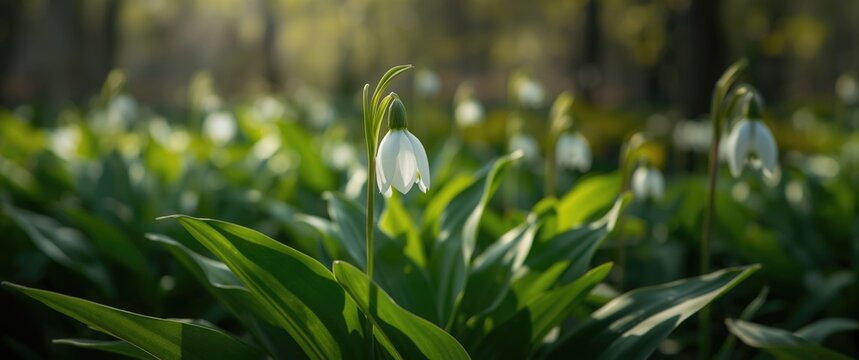 Hybrid Solomon's-seal Garden formed by combining Polygonatum multiflorum and Polygonatum odoratum plants