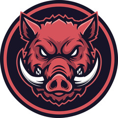 Obraz premium bull head with red horns