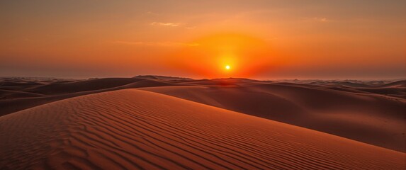 Naklejka premium Dubai UAE desert sunset view