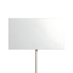 Blank rectangular sign on a light pole isolated on a transparent background protest