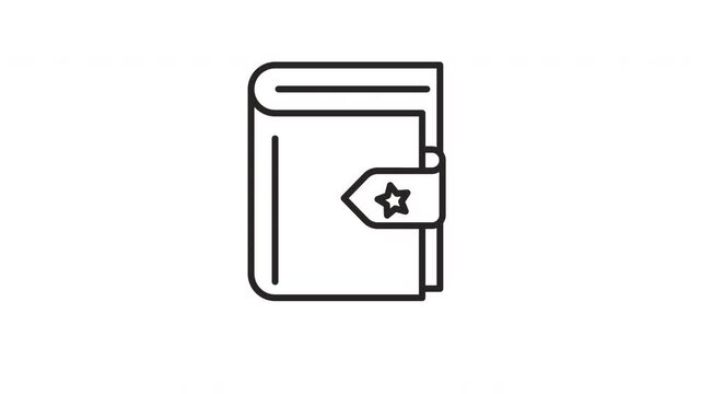 Animated Bookmark Icon Motion Graphic for App and Web Interface