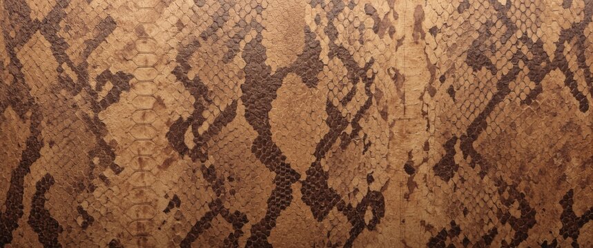 Authentic backdrop with python snake skin pattern on leather surface