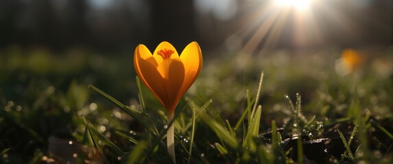 Bright Orange Crocus Featuring Orange