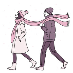 Sharing Scarf in Winter 1