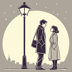 Standing Under Street Lamp 1