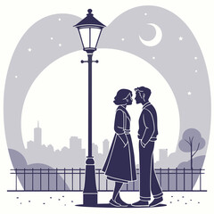 Standing Under Street Lamp